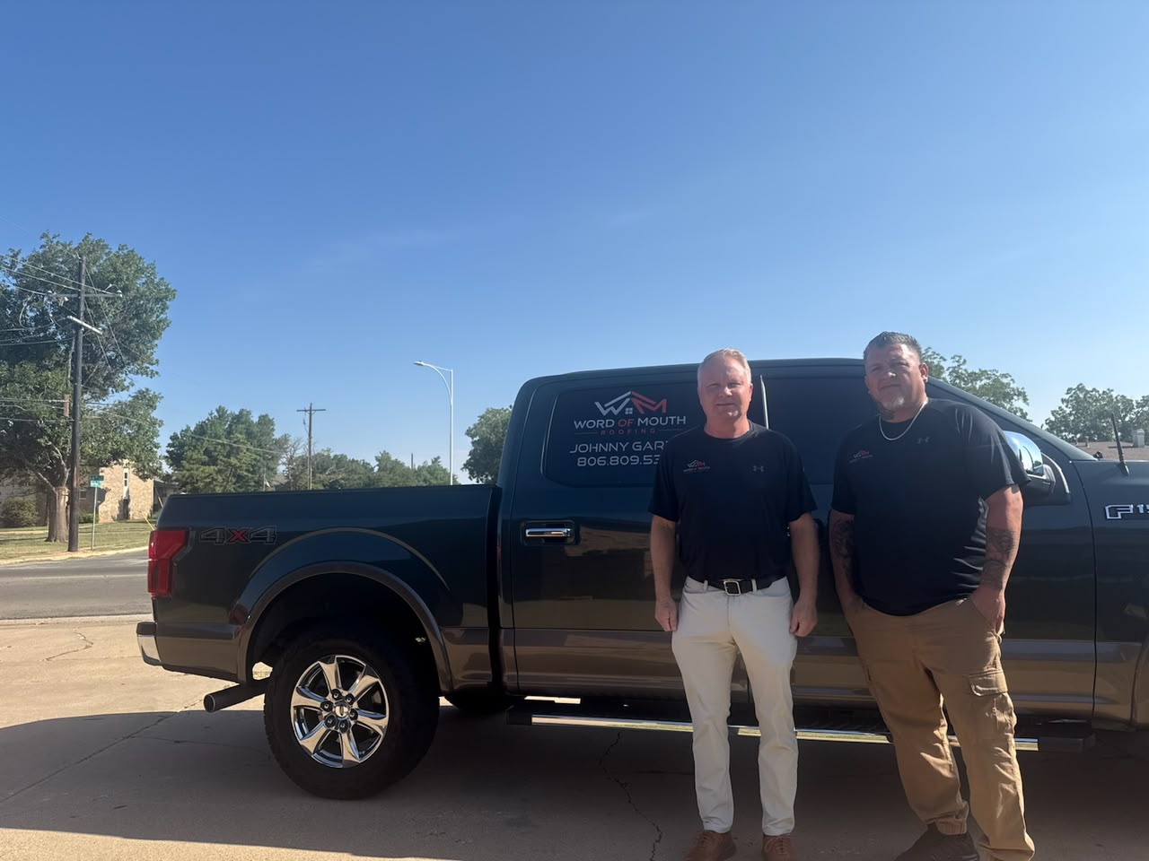 Denver Blanscett and Johnny Garza — founders of Word of Mouth Roofing